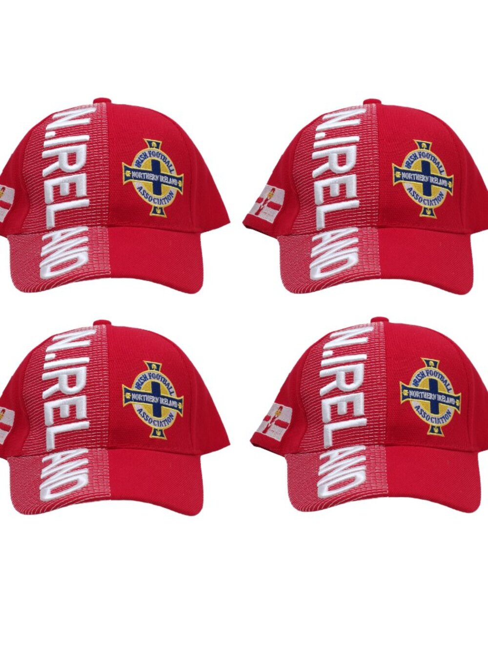 Lot of 4 Northern Ireland Soccer Hats Caps Football NWT